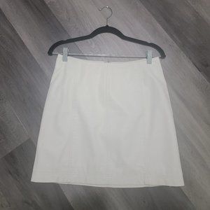 White Leather Skirt